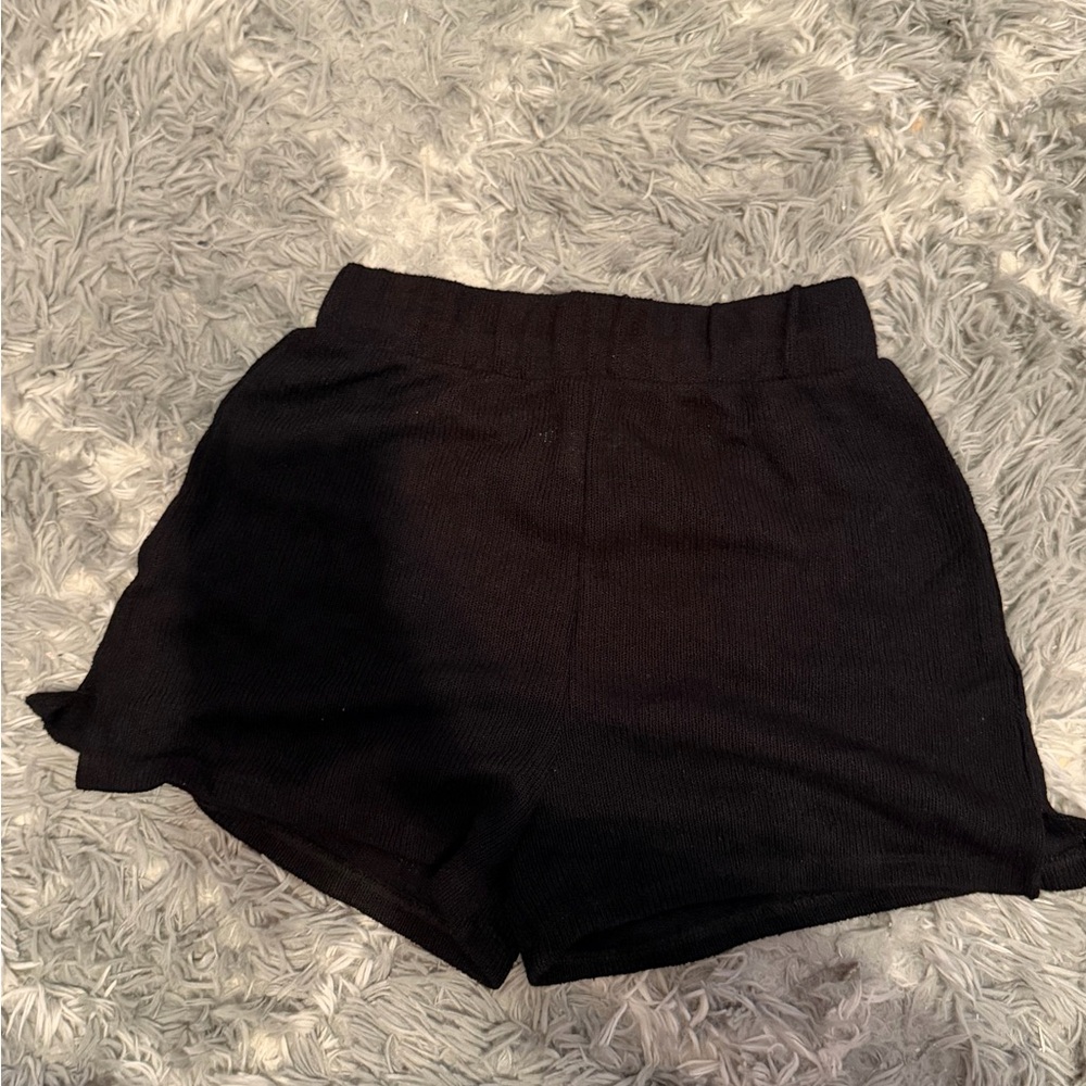 Ribbed knit cover up shorts